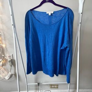 White + Warren Blue Sweater